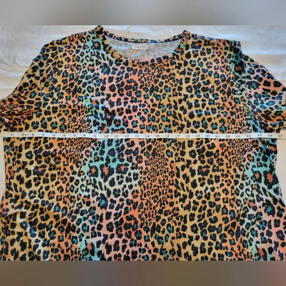 Southern Stitch Multi-Colored Leopard Print Top, 3XL - Picture 8 of 10